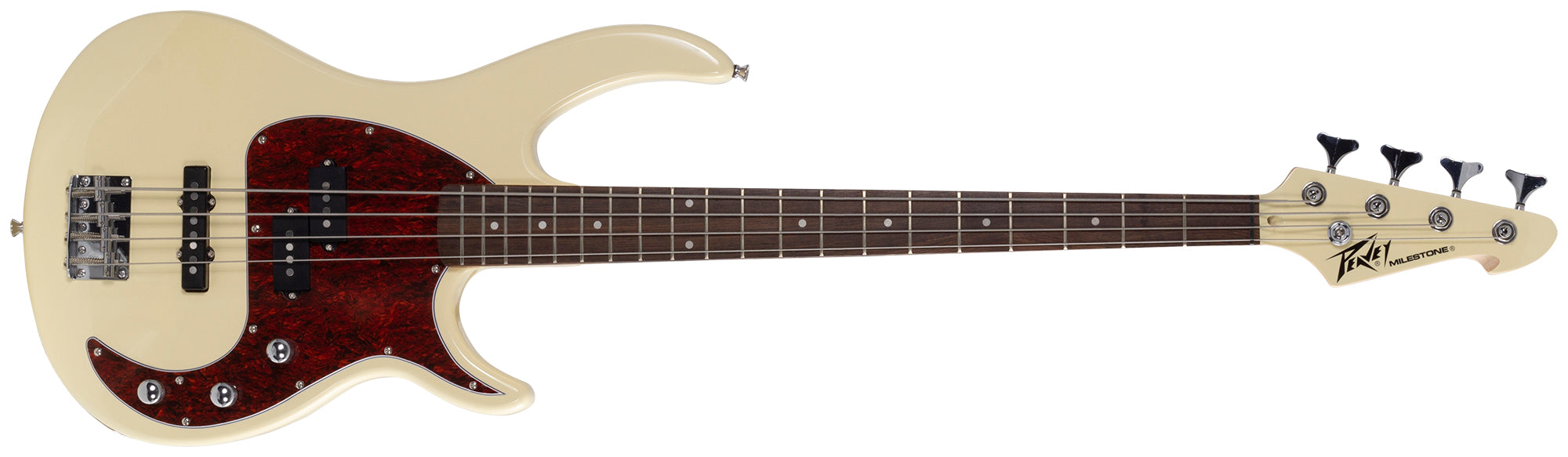 Milestone® 4 Ivory 4 String Bass Guitar – Peavey