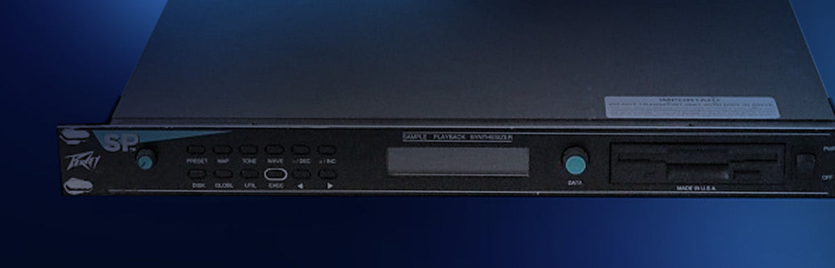 front of Peavey DPM SP sample playback synthesizer