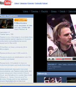 Peavey Hits YouTube!