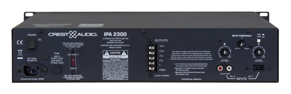 Crest Audio® IPA™ 2300 Utility Amplifier image 1
