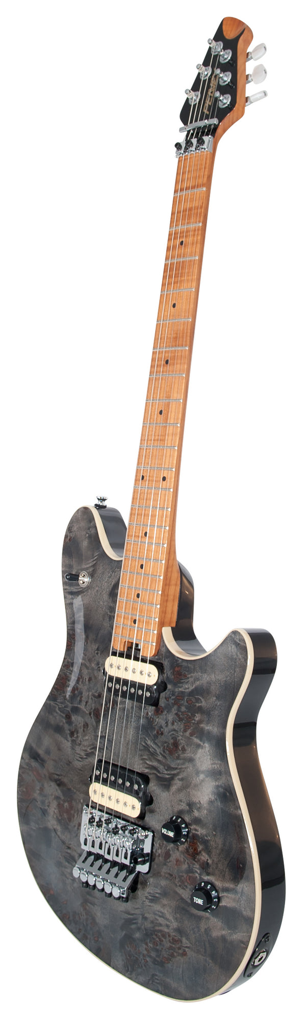 HP 2® Poplar Burl RM Transparent Black Electric Guitar image 3