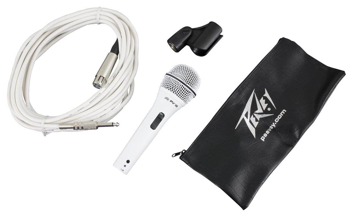 PV®i 2 1/4" White  Cardioid Unidirectional Dynamic Vocal Microphone with 1/4 inch Cable image 0