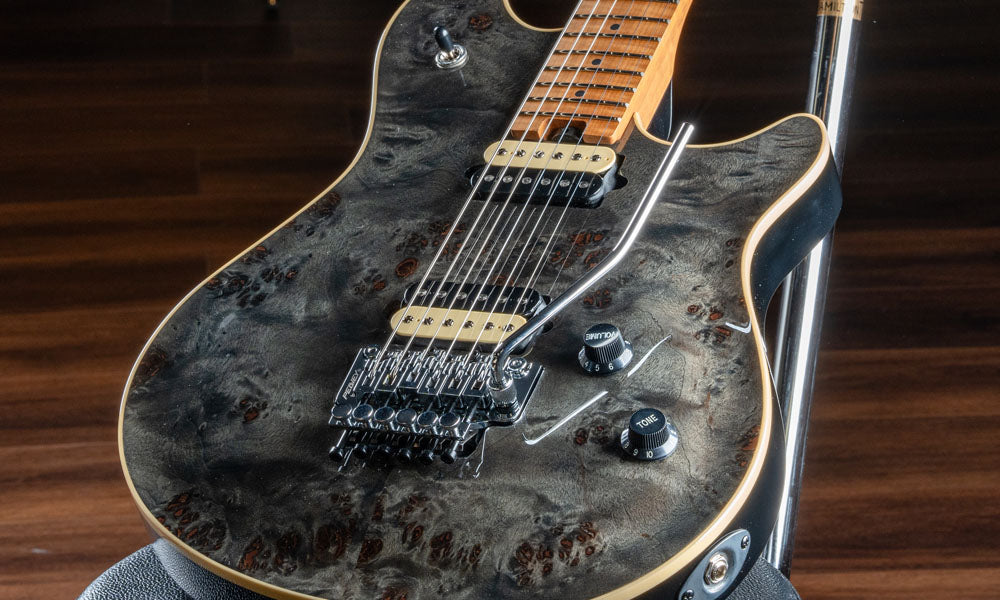 Peavey HP2 Black Poplar Burl Electric Guitar Close-up