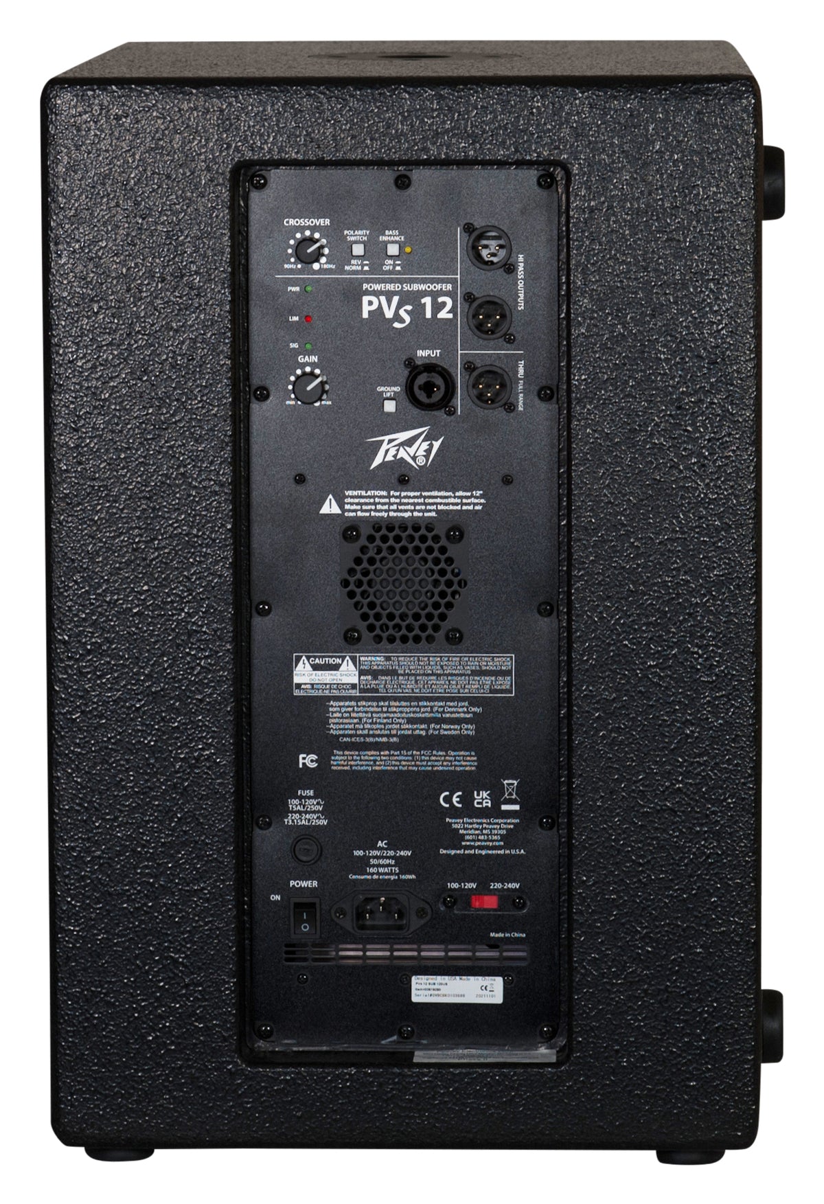 PVs 12 Vented Powered Bass Subwoofer image 1