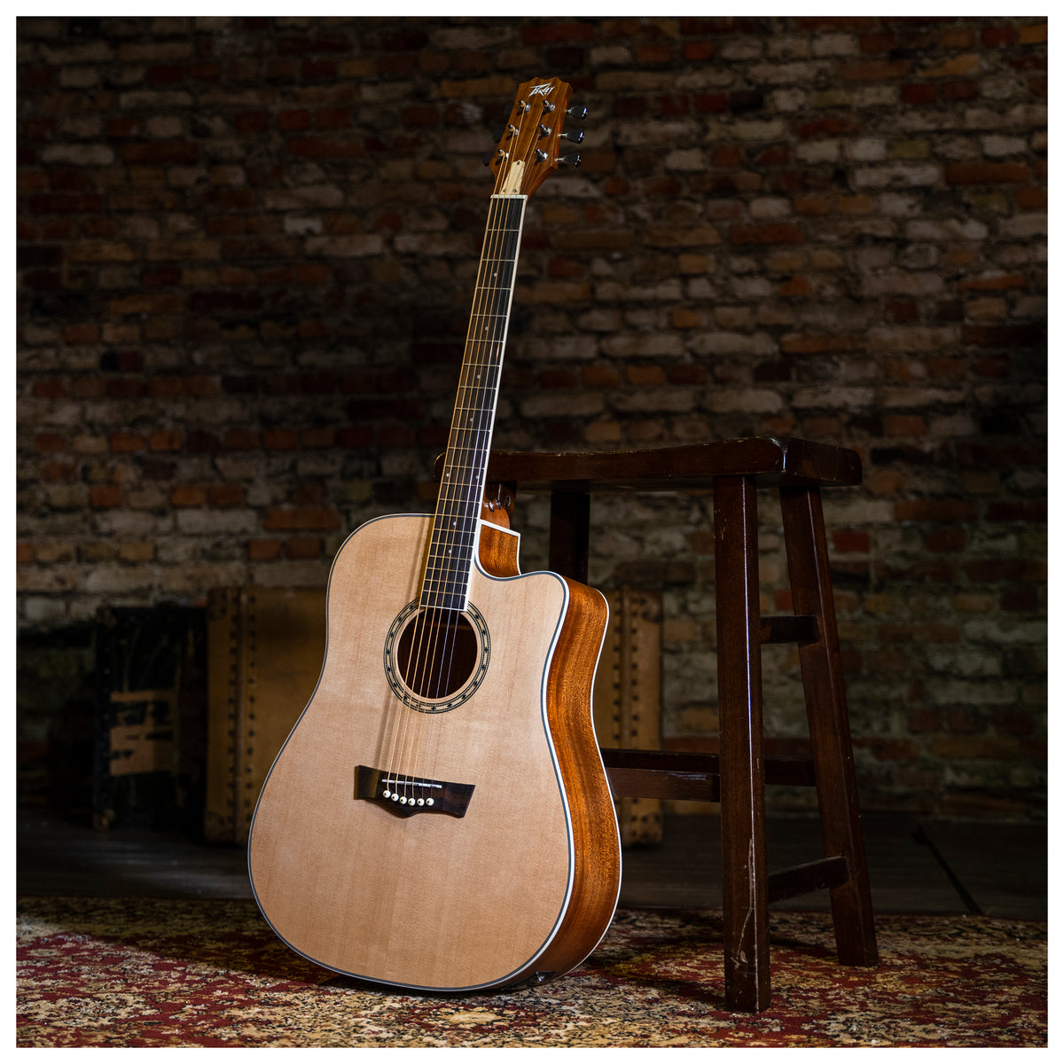 Delta Woods® DW-2 CE™ Solid Top Cutaway Acoustic-Electric Guitar with Electronics and Case image 7