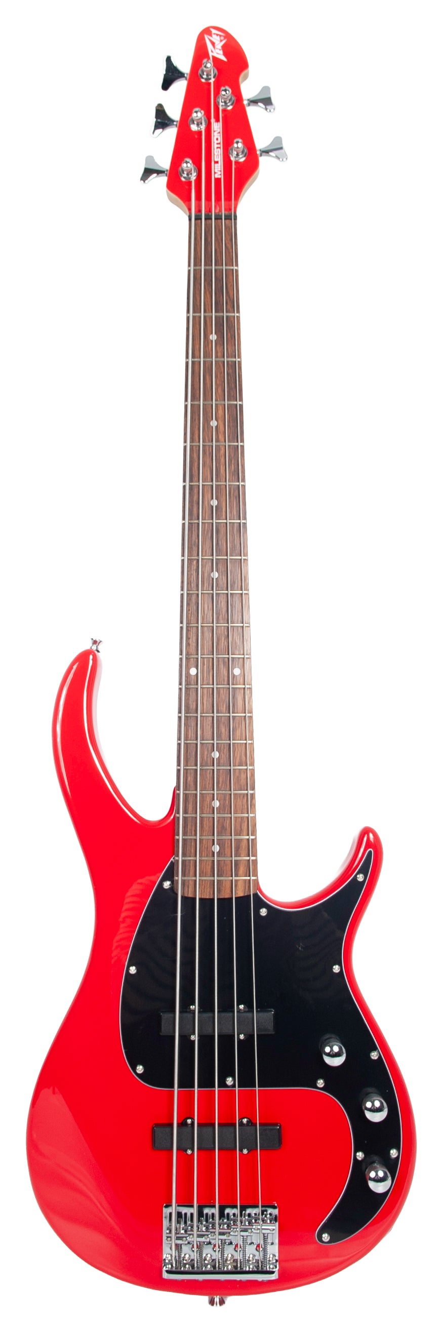 Milestone® 5 Red 5 String Bass Guitar