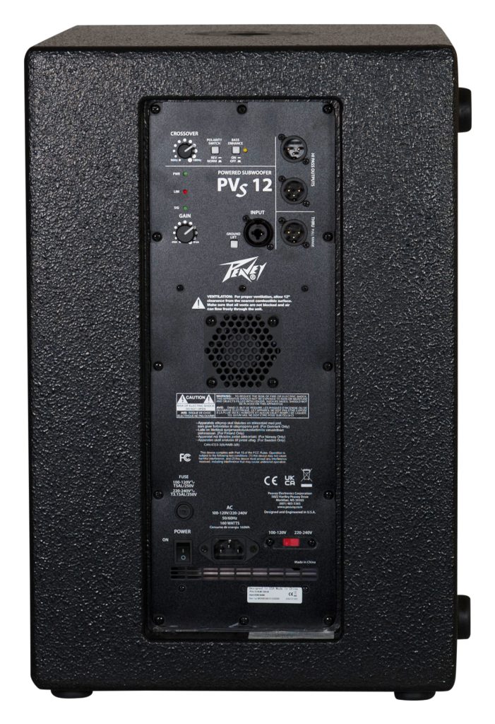 PVs 12 Vented Powered Bass Subwoofer - Peavey